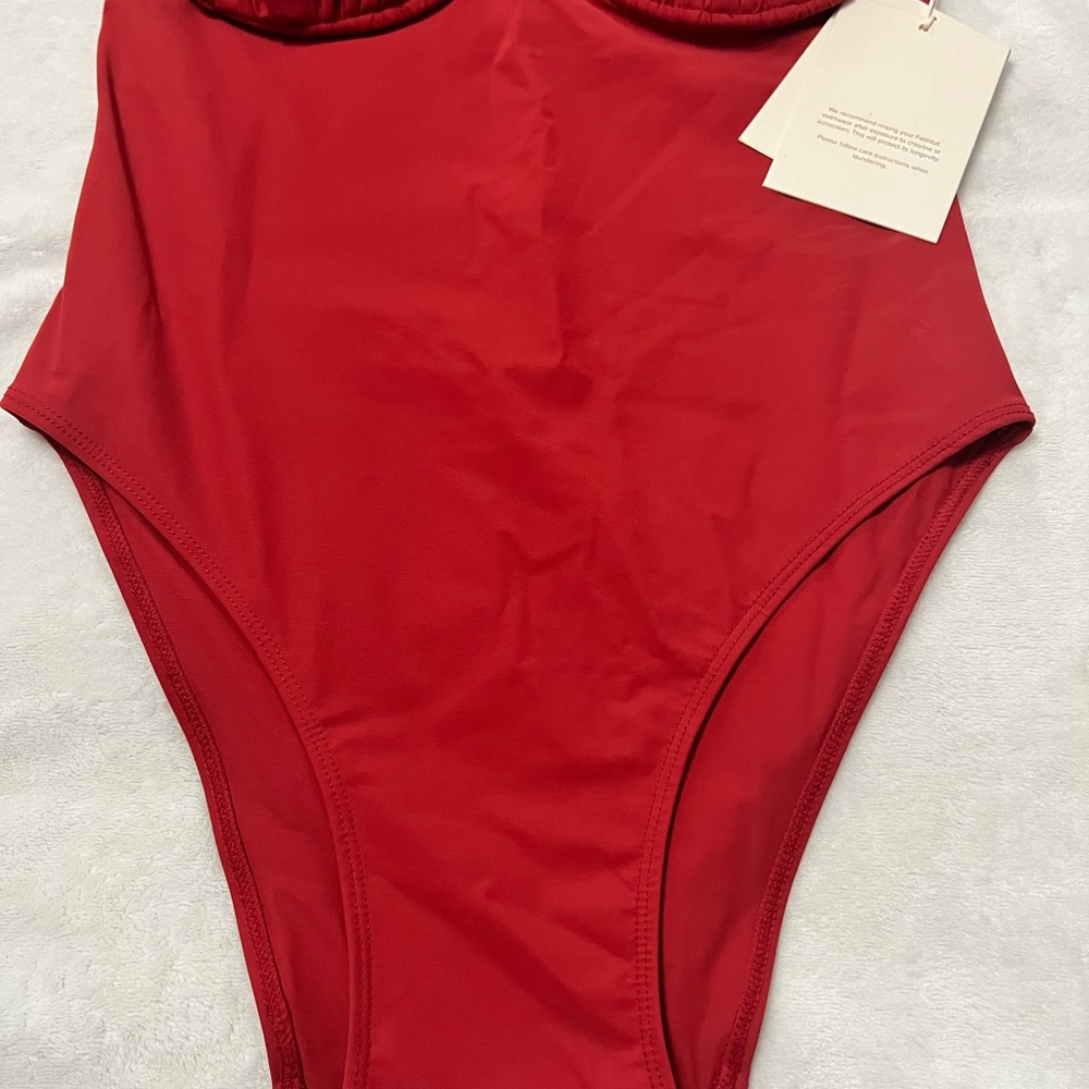 Faithfull the Brand Red One Piece Swimsuit - Picture 6 of 8